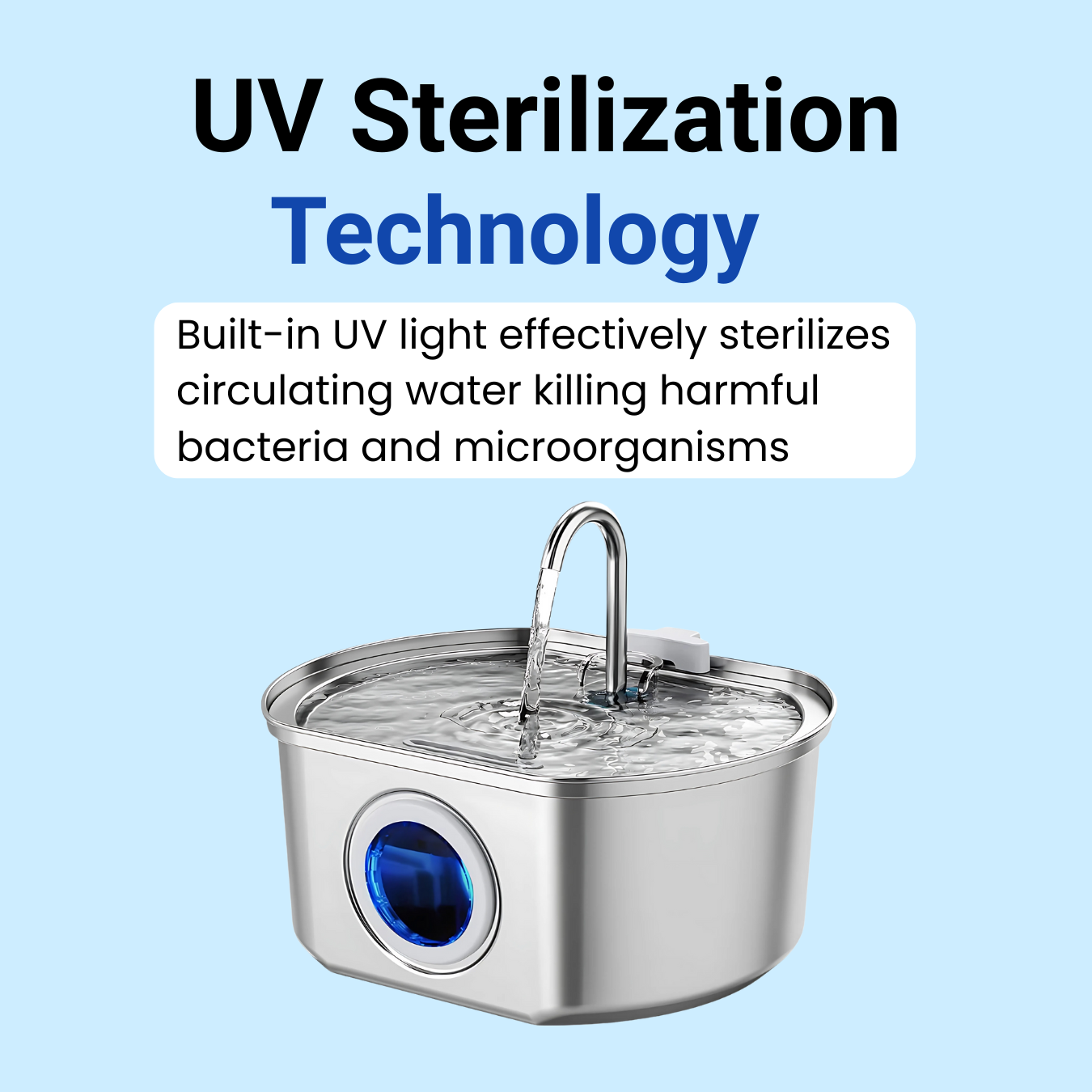 VitalSip Stainless Steel Water Fountain