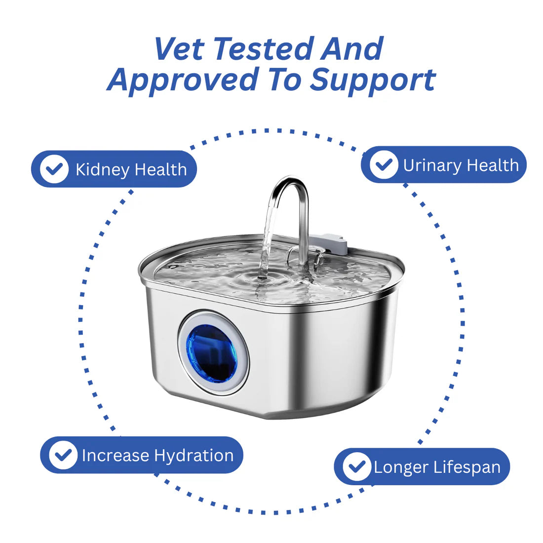 VitalSip Stainless Steel Water Fountain